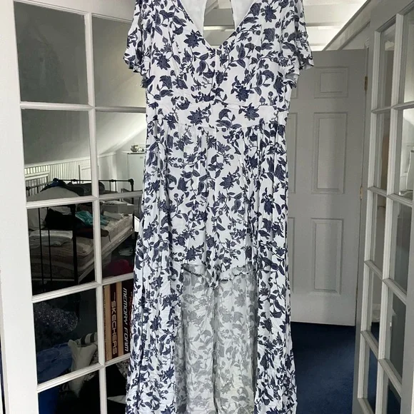 Torrid Paisley Hi-Low Romper Maxi Dress 16 - Picture 5 of 6